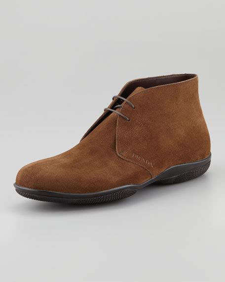 prada mens wing tip boot|prada suede chukka boots.